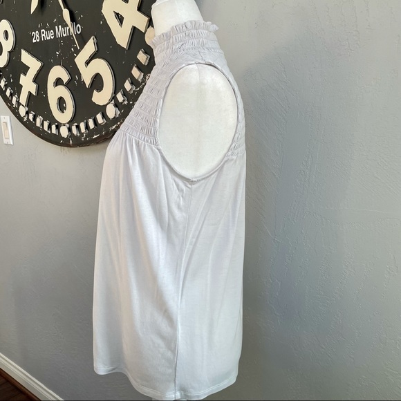 NWOT Smocked Mock-Neck Tank - Picture 4 of 10